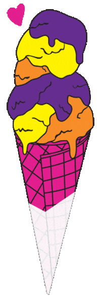 Melting Ice Cream Sticker by Carawrrr