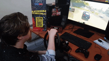 driving flashing lights GIF by Excalibur Games Official