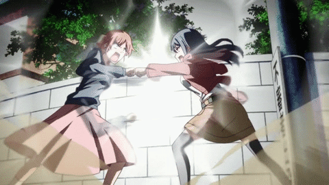 Anime-girl-fight GIFs - Get the best GIF on GIPHY