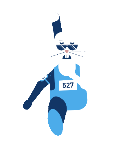 Hare Running Sticker