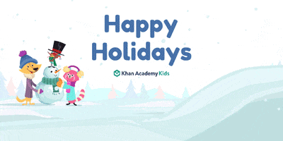 Sledding Winter Wonderland GIF by Khan Academy Kids