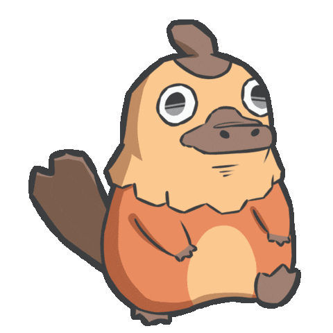 Walking Platypus Sticker by DillybyDally