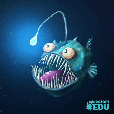 happy angler fish GIF by Microsoft Education