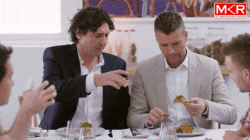 pete evans cheers GIF by My Kitchen Rules