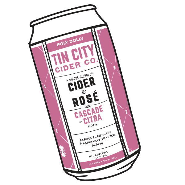 Paso Robles Rose Sticker by Tin City Cider Co.