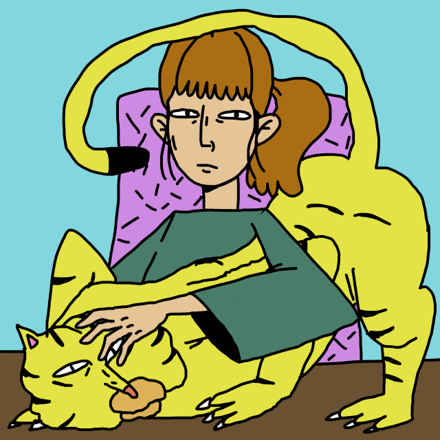 Cat Gif Artist GIF by langoskepulany