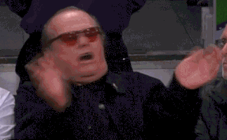 Movie gif. Wearing tinted sunglasses and a dark shirt, Jack Nicholson waves frantically in an "X" shape as if to say "I don't want anything to do with this!" 