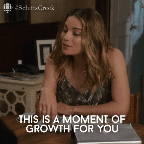 schitts creek comedy GIF by CBC This is a moment of growth for you 