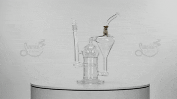 smokecartel dog trippy flower green GIF