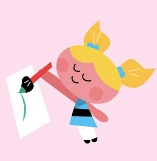 carrieleighhobsongmailcom happy paint powerpuff girls ppg GIF