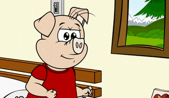 Pig Smile GIF by Estudios Animeco