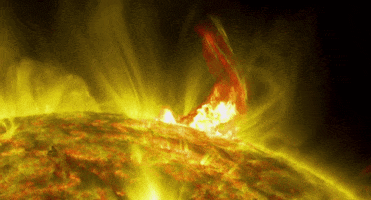 eruption sun arching GIF by NASA