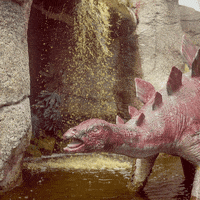 waterfall dinosaurs GIF by Nino Paulito