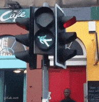 funny walk crossing the street GIF