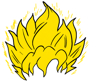 Super Saiyan Hair Sticker by Originals for iOS & Android | GIPHY