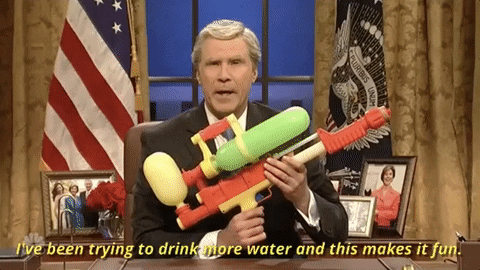 Will Ferrell Ive Been Trying To Drink More Water And This Makes It Fun GIF by Saturday Night Live - Find & Share on GIPHY