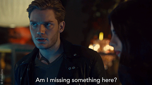 Am I Missing Something GIF by Shadowhunters - Find & Share on GIPHY
