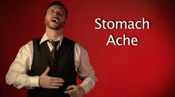sign language stomach ache GIF by Sign with Robert