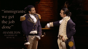 aftalonzo america high five musical hamilton GIF