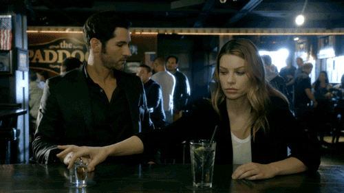 lucifer morningstar drinking GIF by Lucifer