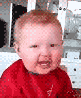 csragsto baby laughing frustrating GIF