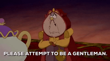 beauty and the beast please attempt to be a gentleman GIF