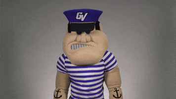 i'm watching you louie the laker GIF by Grand Valley State University