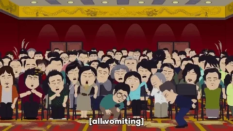 sick crowd GIF by South Park