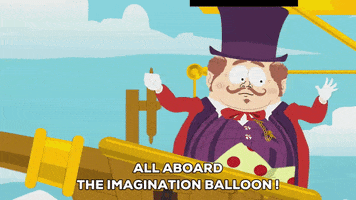 imagination air ship GIF by South Park 
