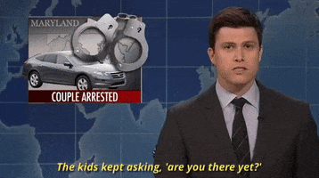 are you there yet? colin jost GIF by Saturday Night Live