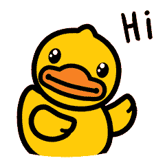 baby duck hello Sticker by B.Duck