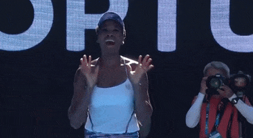 Excited Venus Williams GIF by Australian Open