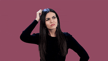 Celebrity gif. Victoria Justice raises an upturned hand and furrows her brows as if confused. 