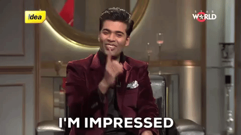 impressed koffee with karan GIF