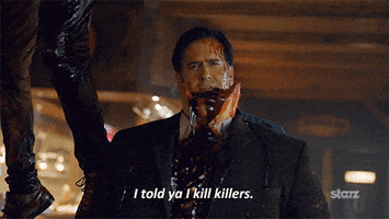 bruce campbell blood GIF by Ash vs Evil Dead