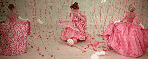 michaelangelo funny face think pink suzy parker GIF