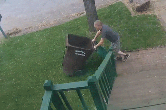 Trash Can Falling GIF by America's Funniest Home Videos