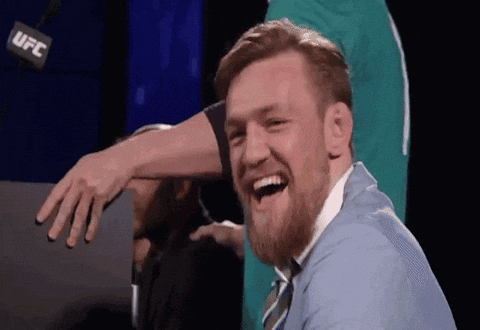 Conor McGregor happy yes laughing ufc GIF