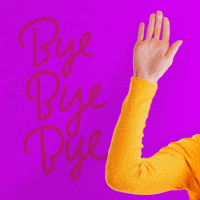 waving bye bye bye GIF by Denyse®