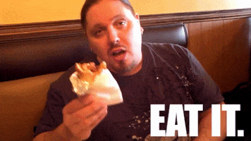 try eat it GIF by Brimstone (The Grindhouse Radio, Hound Comics)