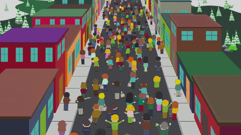 rioting running GIF by South Park 