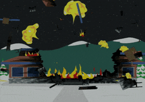 burning building on fire GIF by South Park 