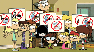 protesting the loud house GIF by Nickelodeon