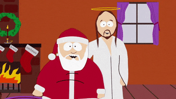 happy santa claus GIF by South Park 