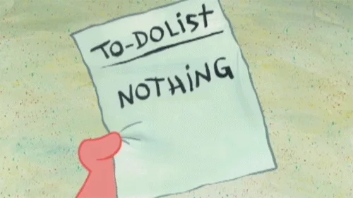 To Do List Nothing GIF by SpongeBob SquarePants