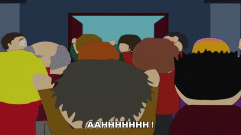 South Park man trampled Black Friday stampede funny gif