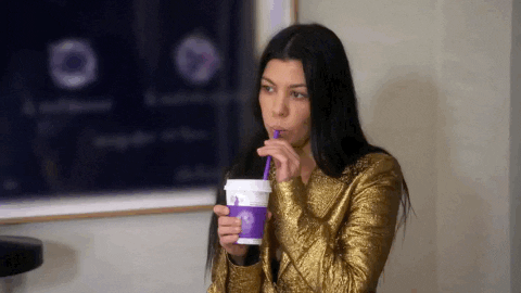 Kourtney Kardashian Drinking GIF - Find & Share on GIPHY
