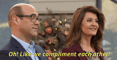 oh like we compliment each other great american baking show GIF by ABC Network