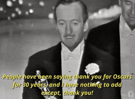 david niven thank you GIF by The Academy Awards
