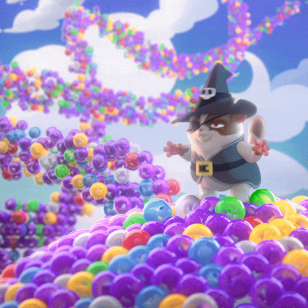 bubble shooter wilbur the cat GIF by Bubble Witch
